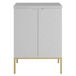 ASPEN-09 - Szafka pod Umywalkę z Blatem 2D 60cm Biały Mat Zestaw-1 Złoty Stelaż