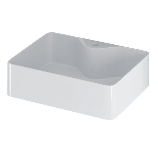 Umywalka Ceramiczna Nablatowa Lars 48 cm Biały Połysk