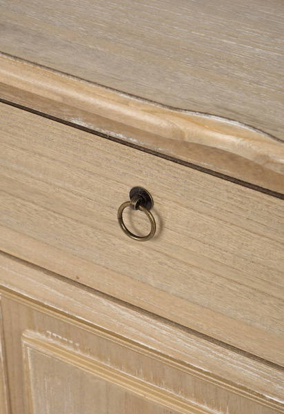 Merano 01DB Komoda 2D/2S rustykalna bielona przecierana drewno/mdf