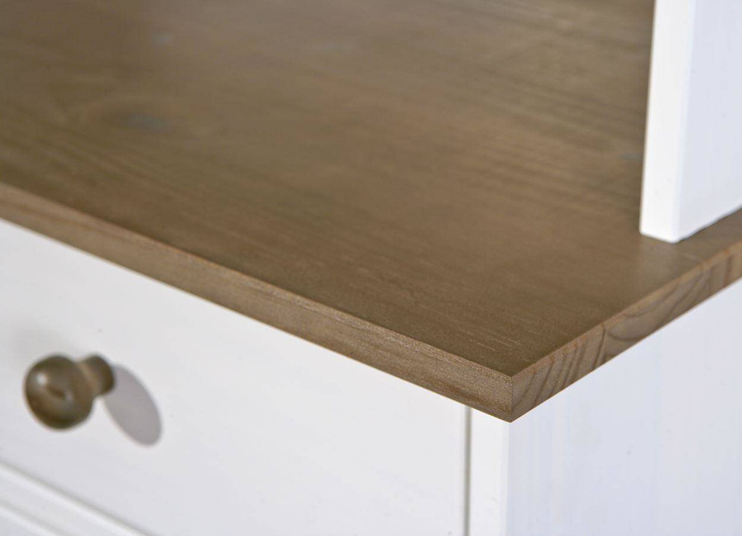 Kredens WESTERLAND 5 drewniany biały