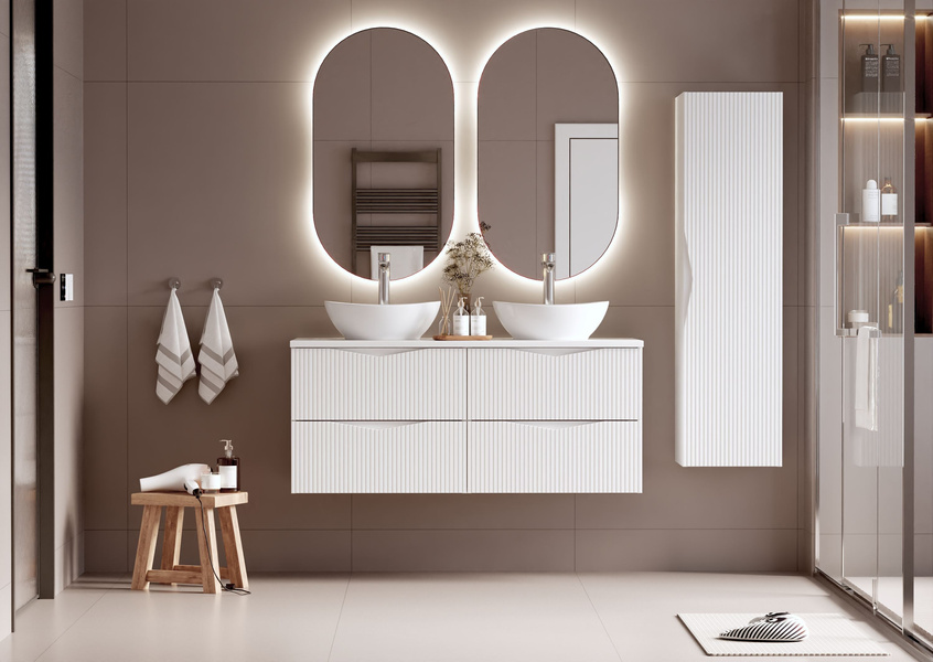 CLEO-03 - Słupek Wysoki 1-drzwiowy Biały Mat