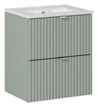 Szafka z umywalką 50 cm Line Reed Green z szufladami