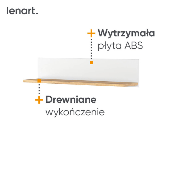 STORY SO-14 - Półka Wisząca Biała/Dąb Nash