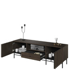 PIEMONTE PE-03 - Szafka RTV 2D1S Jesion Portland/Czarny