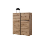 Cross – Komoda Wysoka 4-drzwiowa Dąb Wotan Czarny mat