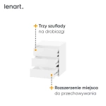 MAXI MX-07 - Kontenerek 3 Szuflady Biały