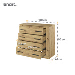 ARTI AR-10 - Komoda 4S Dąb Artisan