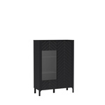 MALUMI-3 - Witryna 2-drzwiowa Czarny Painflow