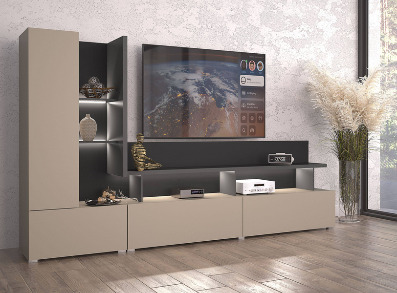 Serio – Meblościanka Congo Antracyt mat