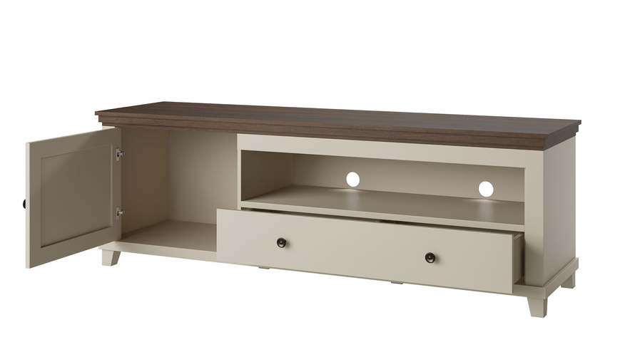 Evora WM - Komoda RTV 1D1S Beż Jasny Dąb Dunin