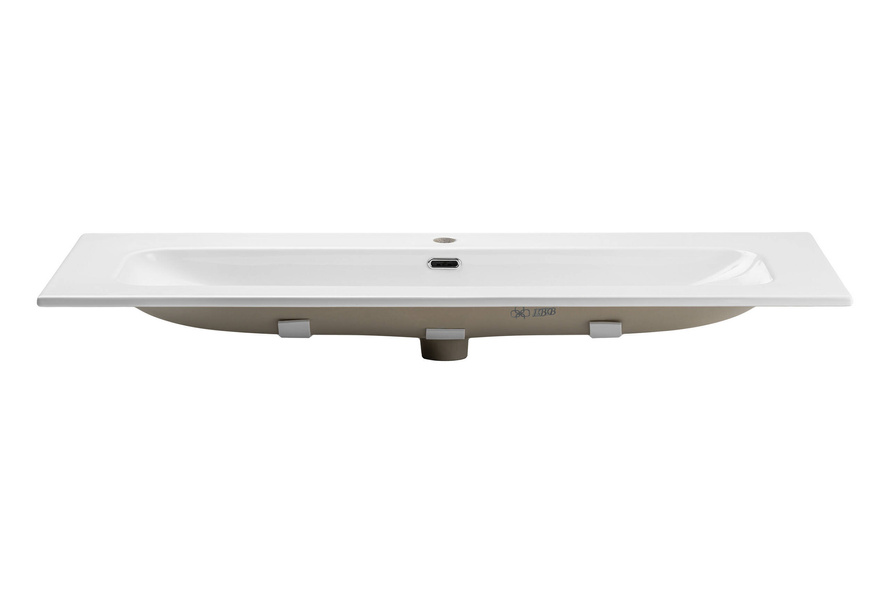 Umywalka Meblowa Ceramiczna 120 cm FLY 120 2TH E-8073-120-2TH Biały Połysk