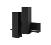 Bota Witryna z Półką Wisząca Czarny Mat / Czarny Połysk