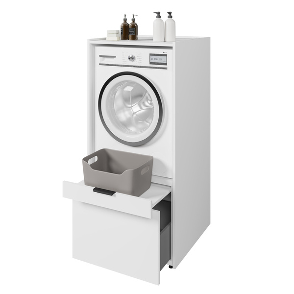 Andiamo - Zabudowa na Pralkę/Suszarkę 1S1P Biały Mat