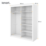 IDEA ID-02 - Szafa Przesuwna 2-drzwiowa Biała