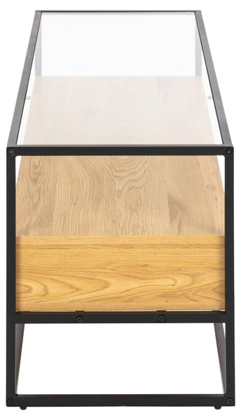 Actona Szafka RTV Szklana Randolf Dąb Czarny Mat