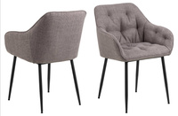 Actona Krzesło Z Podłokietnikiem Brooke Jasnoszare