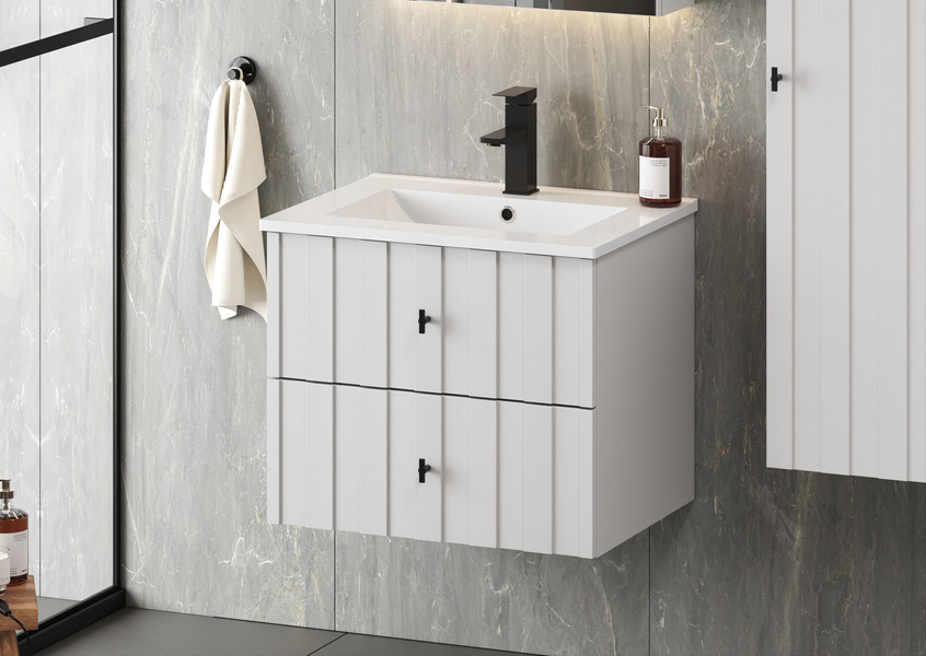 ELEGANTE-07 - Szafka pod Umywalkę 2S 60 cm Biały Mat