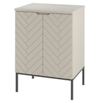 ASPEN-09 - Szafka pod Umywalkę z Blatem 2D 60cm Kaszmir Zestaw-1 Czarny Stelaż