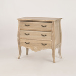 Merano 010B Komoda 3S rustykalna bielona przecierana drewno/mdf