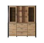 Aktiv Kredens 4D3S Dąb Taurus / Czarne Nogi