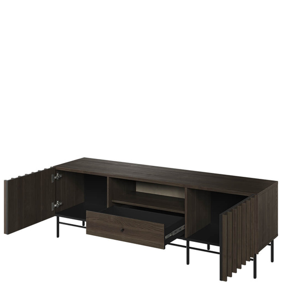 PIEMONTE PE-03 - Szafka RTV 2D1S Jesion Portland/Czarny