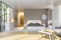 Family FM-36-WB - Łóżko z Zagłówkiem Biały Mat Biały Połysk 160x200 cm