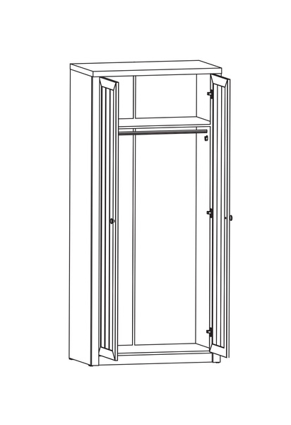 Prowansja Andersen S2D - Szafa 2-drzwiowa Sosna Andersen