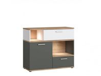 Twenty TWEK01 - Komoda 1D2S Dąb Honey Castello/Biała/Szara