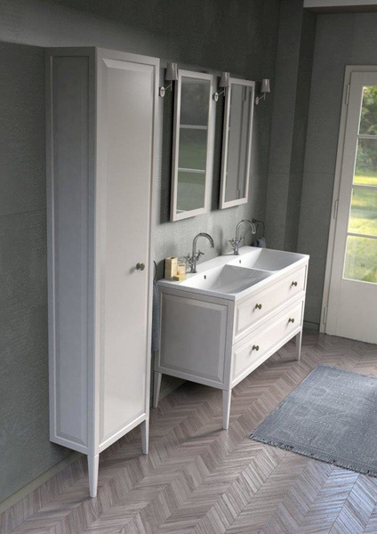 Oristo Szafka z umywalką MONTEBIANCO 120 cm biała +umywalka + nogi