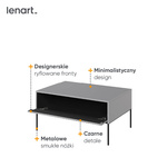 TREND TR-09 - Stolik 1D Szary/Czarny
