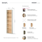 WOOW WO-05 - Regał Wąski Szampański/Eukaliptus