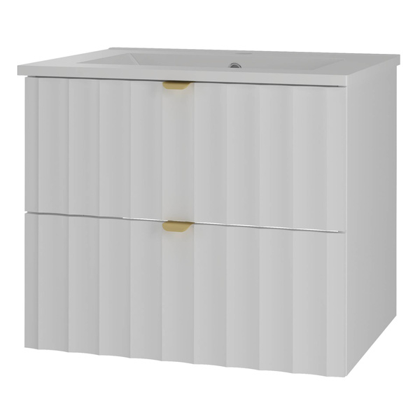 ARCOS-06 - Szafka z Umywalką 2S 60cm Biały Mat Zestaw-3