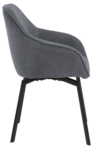 Actona Krzesło Do Jadalni z Podłokietnikiem Clara Antracyt