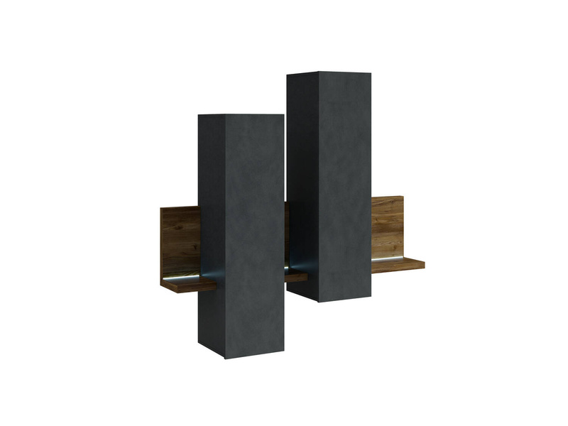 Bota Witryna Wisząca z Półką i Oświetleniem Świerk Appenzell / Matera