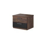 Sigma Stolik Nocny 2 Szuflady Dąb Flagstaff / Czarny Mat