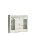 INDIANAPOLIS-8 - Witryna z Barkiem 3D3S Kraft Biały