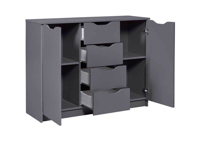 Komoda Silenzia 2T4S szara grafitowa