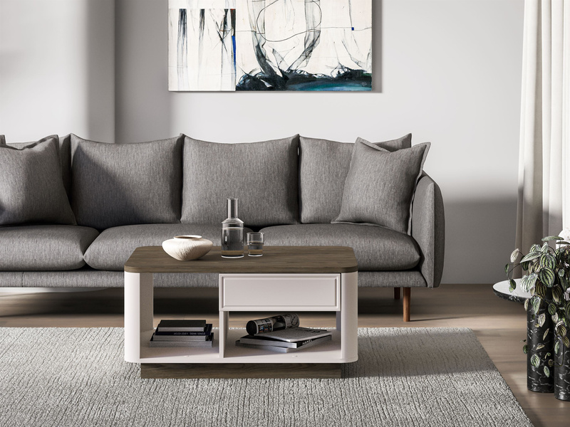 Ławostół Stolik Kawowy 1S VILAVIO 06 Dąb Windmill Dark Cashmere