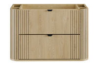 Zestaw Szafka z Umywalką 2S 80 cm z Blatem i Słupek Wysoki Ovalia Cremona