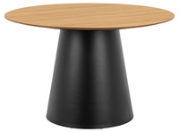 Actona Stół Jadalniany Okrągły Soli Dąb Olejowany Czarny Mat