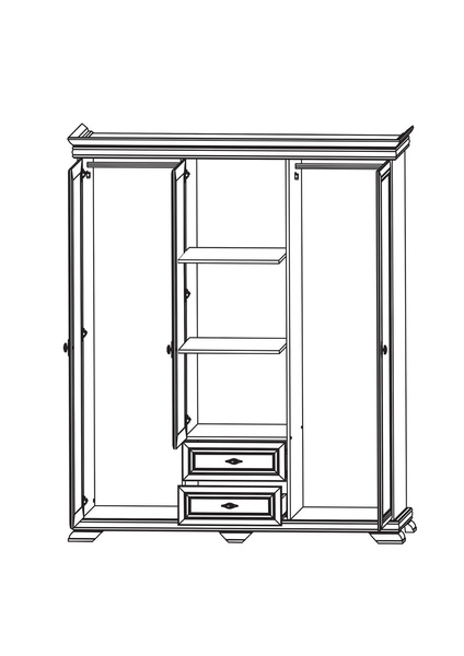 Kora Samoa KS 2 - Szafa 3-drzwiowa Z Lustrem Samoa King