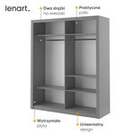 ARTI AR-03 - Szafa Przesuwna 2-drzwiowa Szara