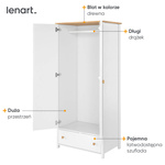 STORY SO-01 - Szafa 2-drzwiowa Biała/Dąb Nash