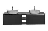 Zestaw Mebli Łazienkowych Santa Fe Black 180 cm