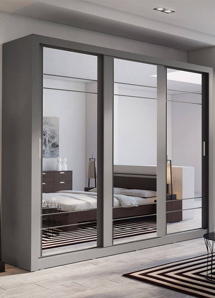 ARTI AR-02 - Szafa Przesuwna 3-drzwiowa Szara