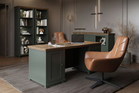 Evora Office - Biurko 4 Szuflady Zielony Dąb Lefkas