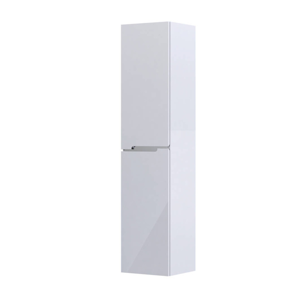 Oristo Słupek Wysoki Prawy 35 cm SILVER UNI Biały Połysk Listwa Chrom Połysk
