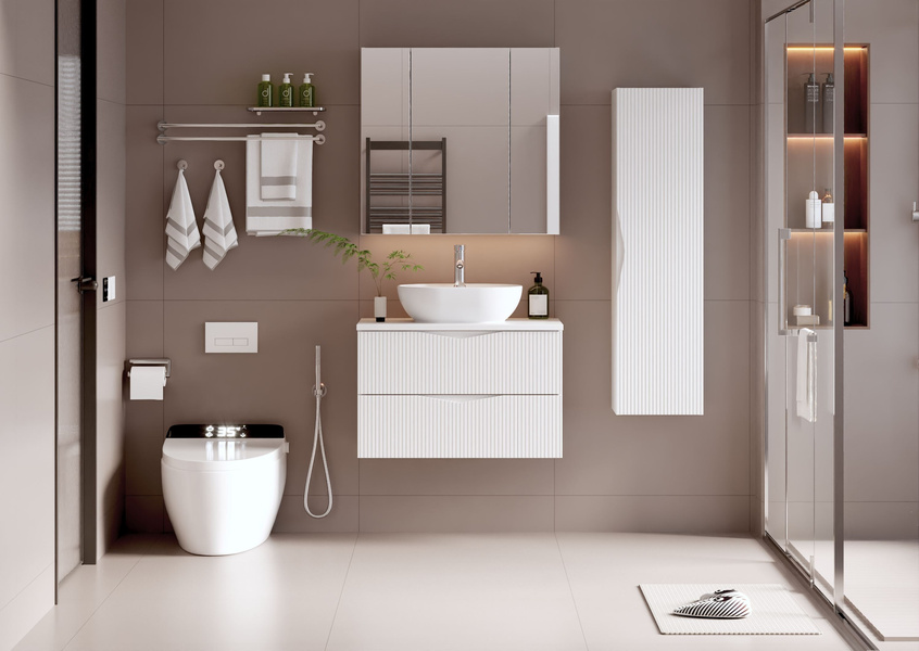 CLEO-01 - Szafka pod Umywalkę 2S 80 cm Biały Mat