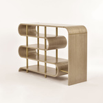 Stilig ST962 Konsola szaro-brązowa sinusoidalne półki