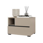 Cross S - Szafka Nocna 2 Szuflady Congo Czarny Onyks Mat